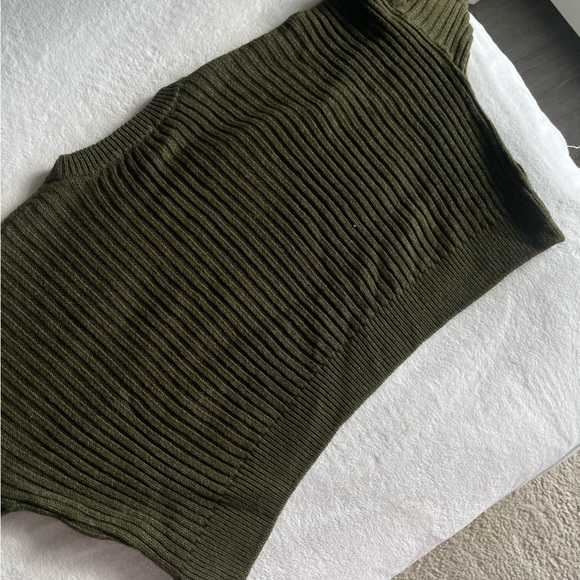 UO Army Green Ribbed Sweater - Picture 5 of 6